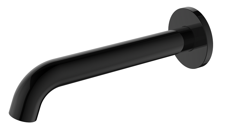 Regn losse uitloop 18cm, gun metal black - 10016GM
