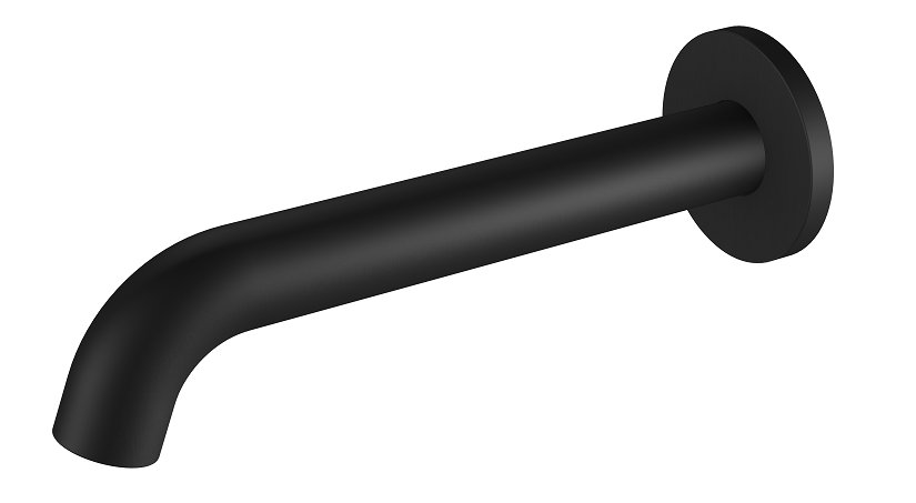 Regn losse uitloop 18cm, Mat Zwart - 10016MB