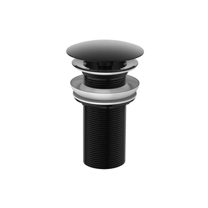 Regn vaste wastafelafvoerplug met lange schacht, gun metal black - 13003GM
