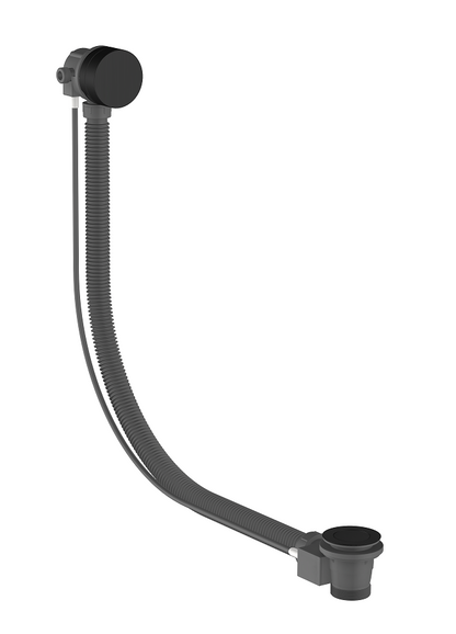 Regn badoverloop met vulcombinatie, gun metal black - 14002GM