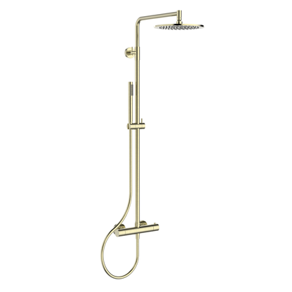 Regn thermostatische regendouche, geborsteld champagne