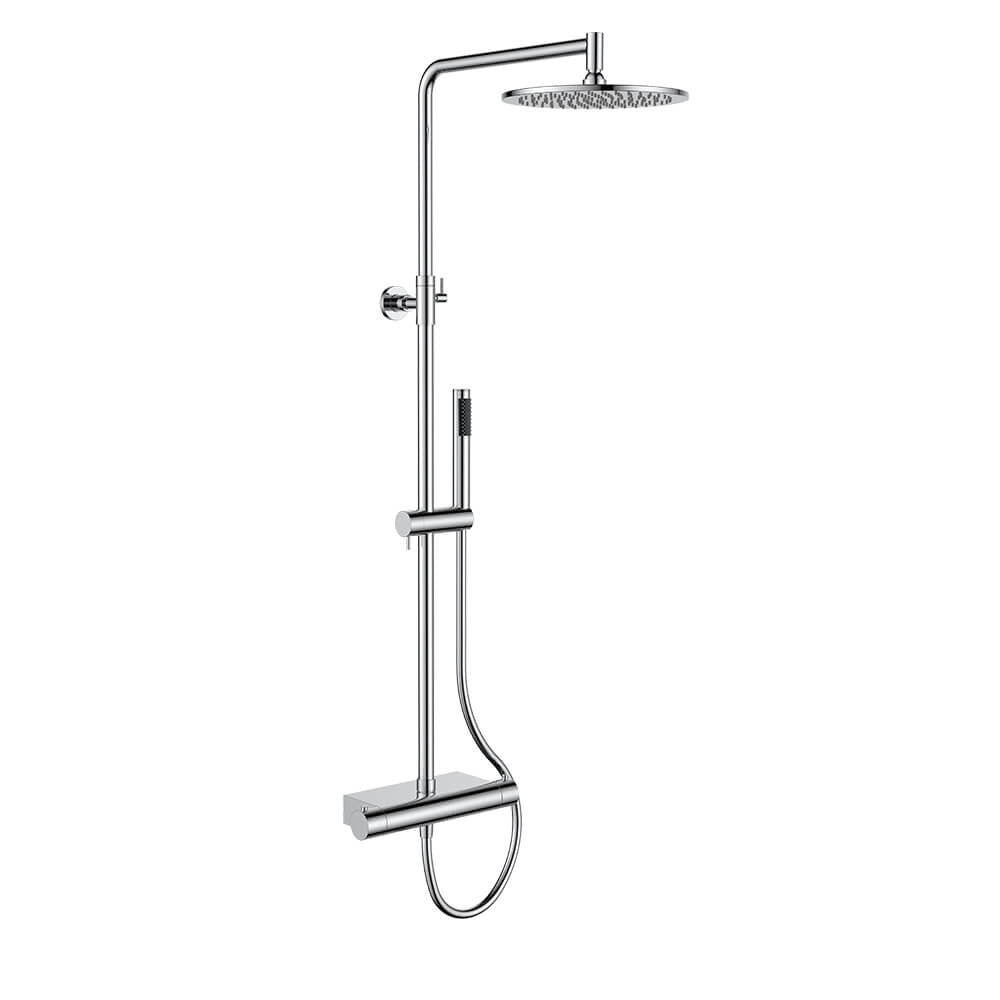 Regn thermostatische regendouche met planchet, Chroom - 15001CR