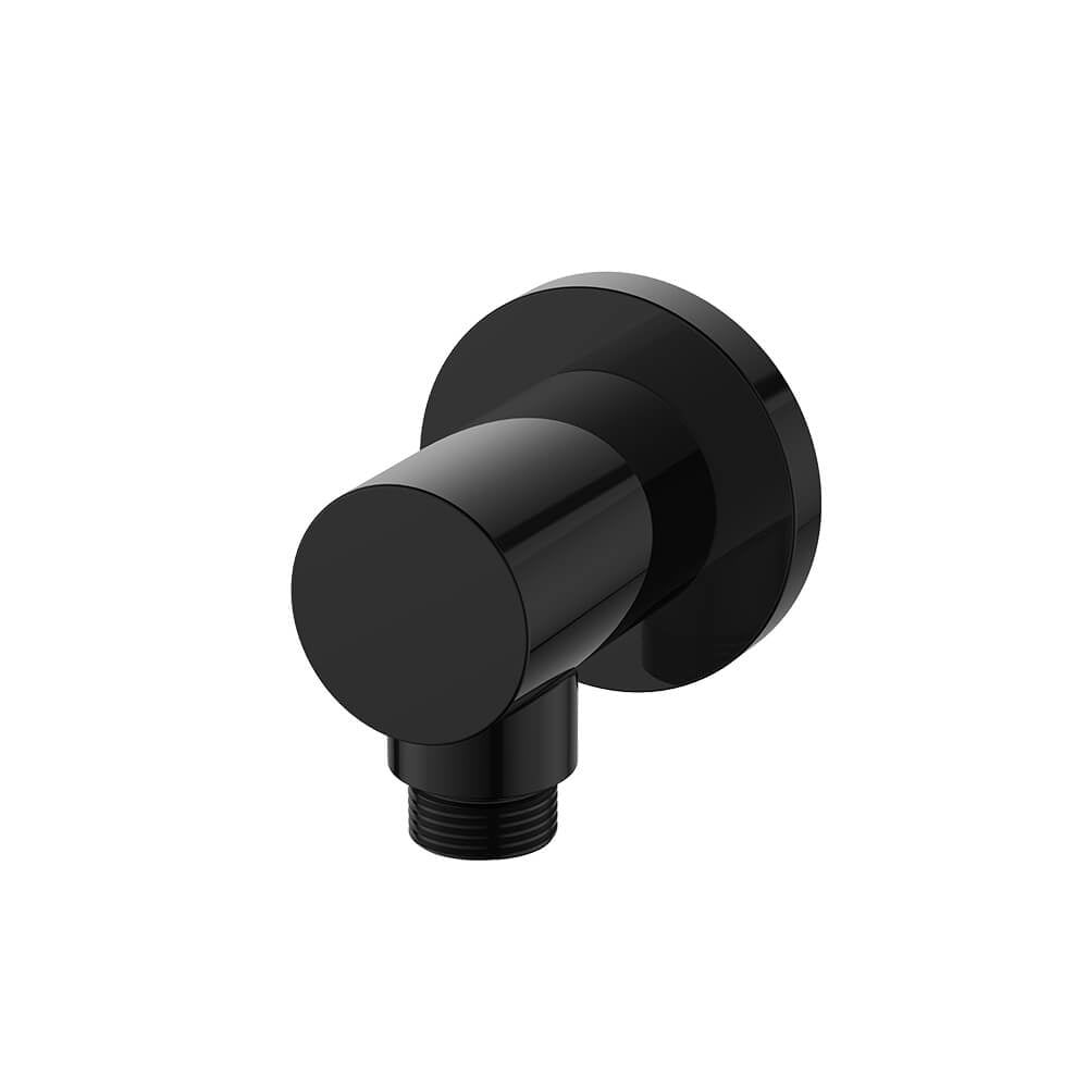 Regn wandaansluitbocht, gun metal black - 15010GM