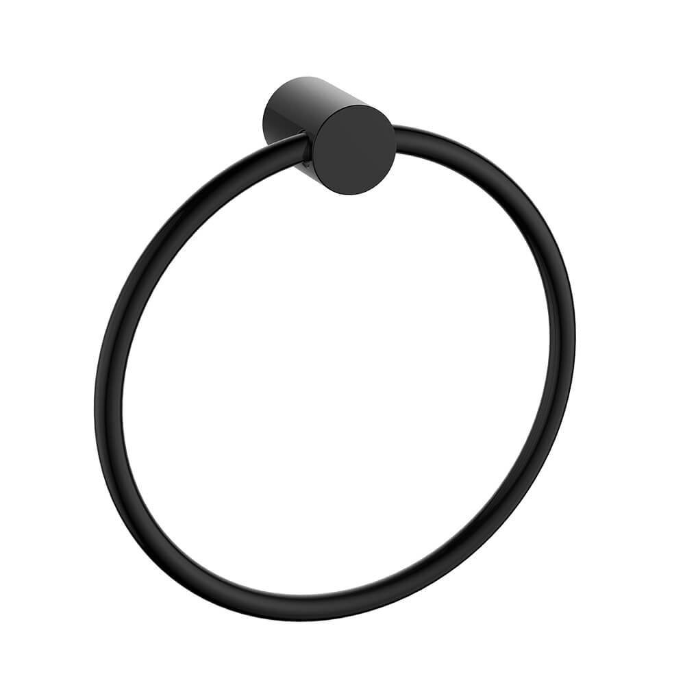 Regn handdoekring, gun metal black - 17004GM