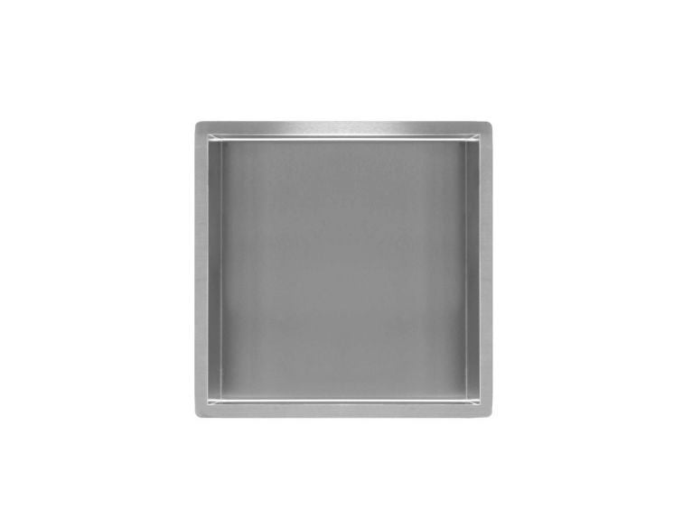Regn inbouwnis 30 x 30 x 7cm, Geborsteld nikkel - 17007BN