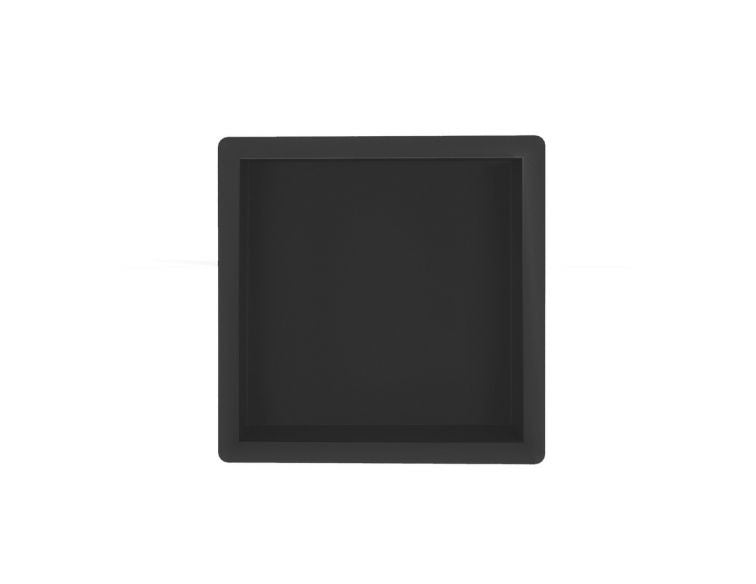 Regn inbouwnis 30 x 30 x 7cm, Mat Zwart - 17007MB