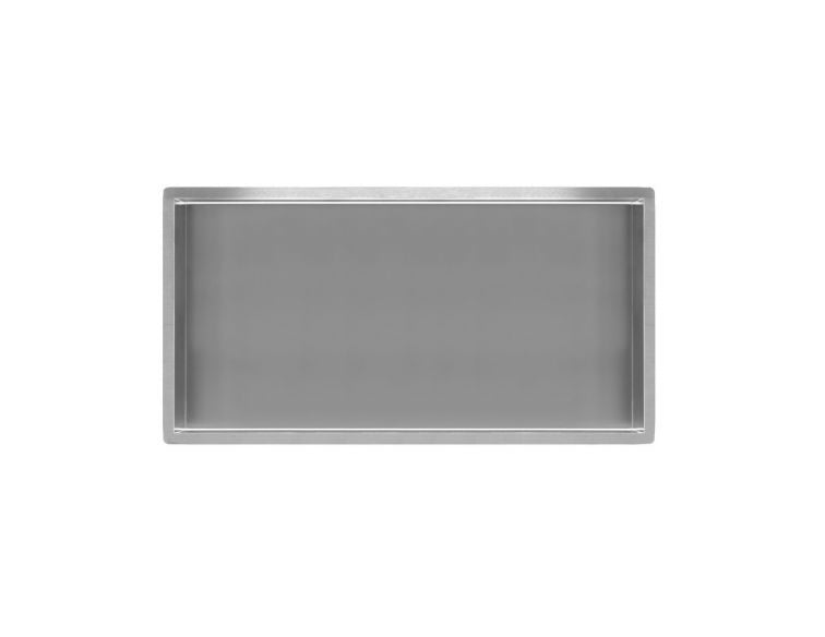 Regn inbouwnis 30 x 60 x 7cm, Geborsteld nikkel - 17009BN