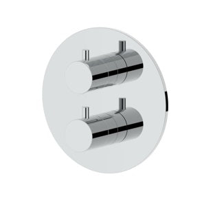 10021CR — Regn thermostaat met stop/omstel afbouwdeel rond, chroom