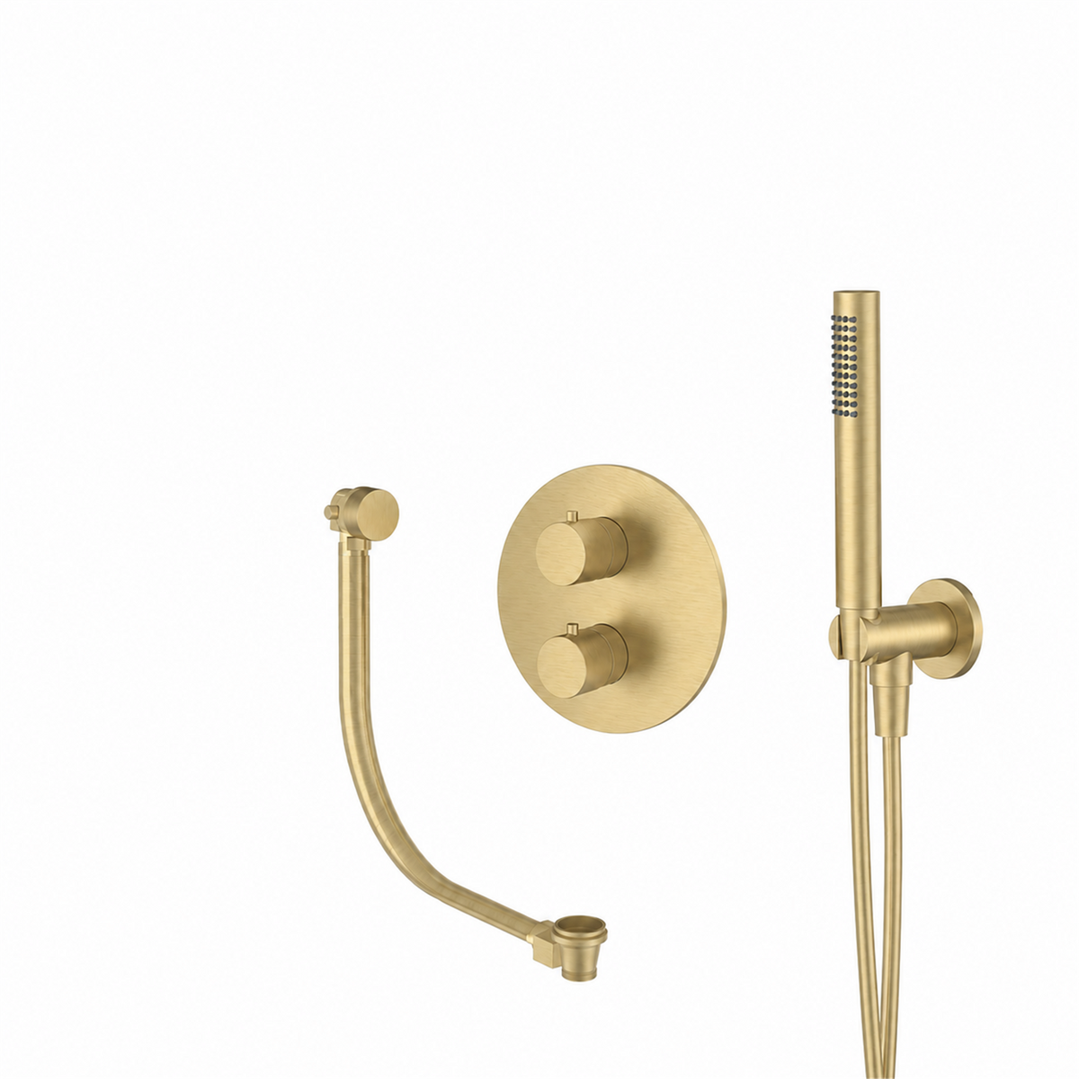 15038BB — 15038BB - Regn badset inbouw met ronde plaat en vulsysteem, goud