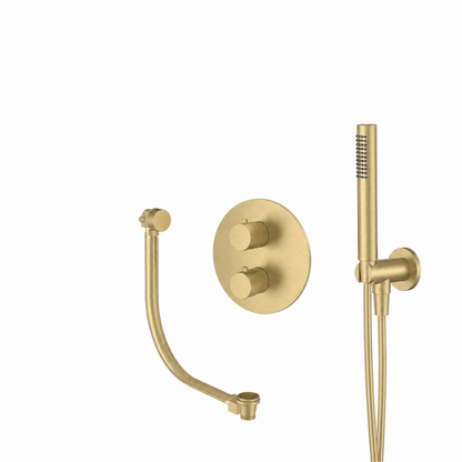 15038BB — 15038BB - Regn badset inbouw met ronde plaat en vulsysteem, goud