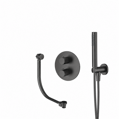 15038GM — 15038GM - Regn badset inbouw met ronde plaat en vulsysteem, gun metal