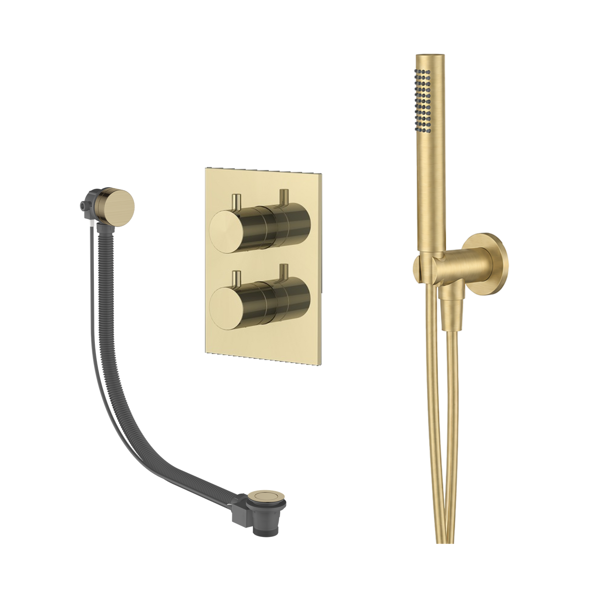 15039BB — 15039BB - Regn badset inbouw vierkant met vulsysteem, goud
