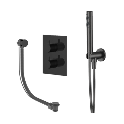 15039GM — 15039GM - Regn badset inbouw vierkant met vulsysteem, gun metal