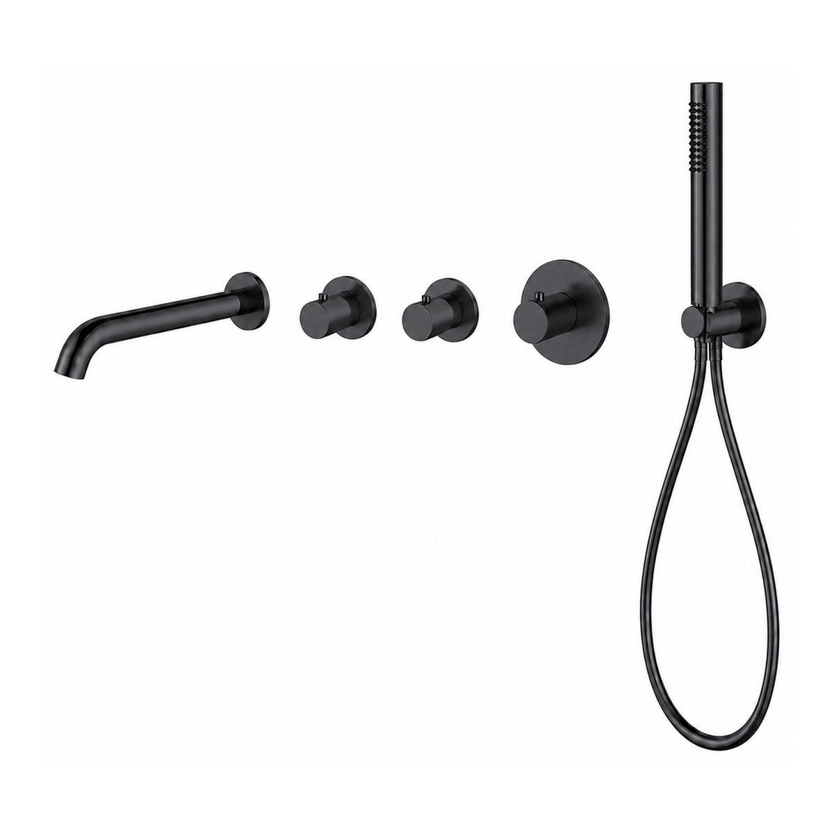 15040GM — 15040GM - Regn badset inbouw stopkranen, gun metal