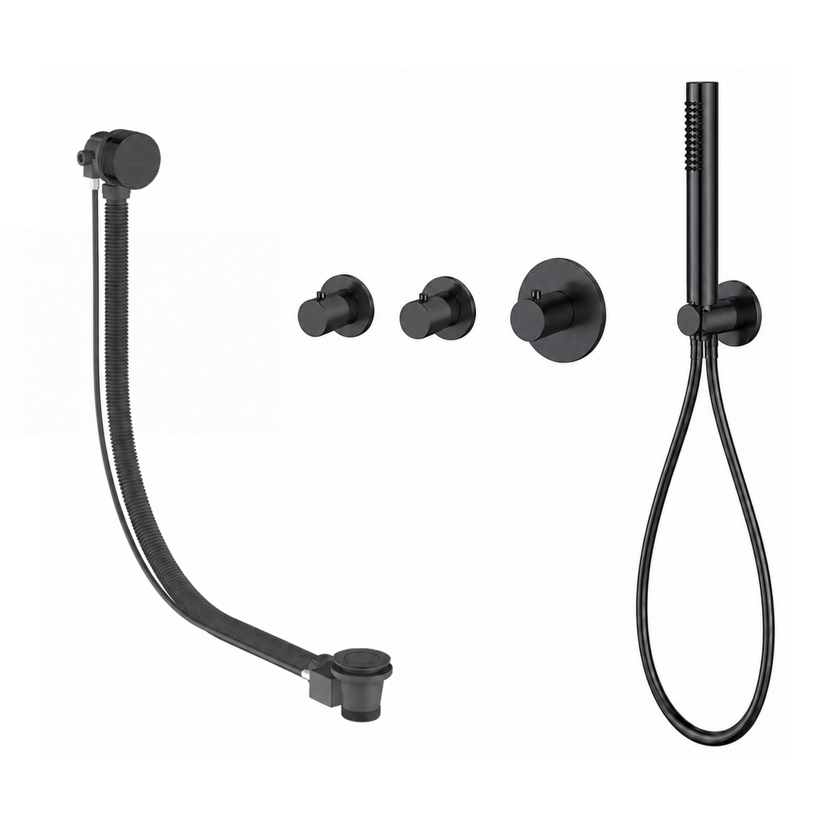 15041GM — 15041GM - Regn badset inbouw stopkranen met vulsysteem, gun metal