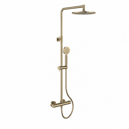 15100BB — 15100BB - Regn opbouw regendoucheset met ronde handdouche, goud