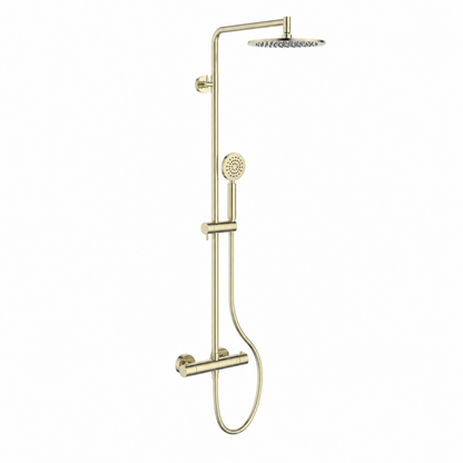 15100CH — Regn opbouw regendoucheset met ronde handdouche, champagne