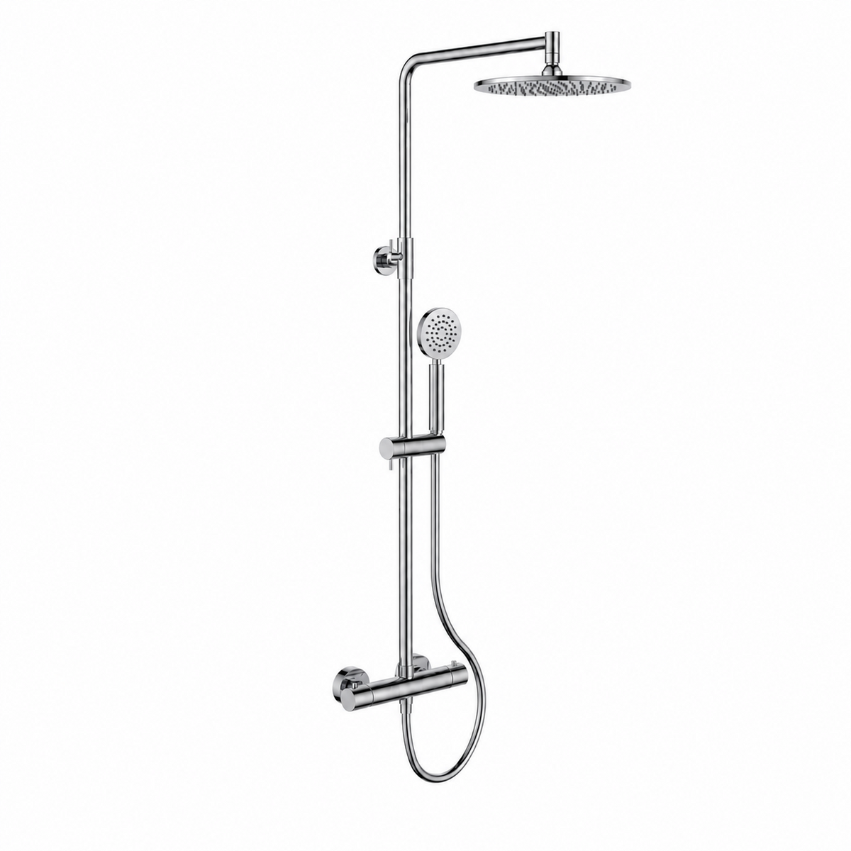 15100CR — 15100CR - Regn opbouw regendoucheset met ronde handdouche, chroom