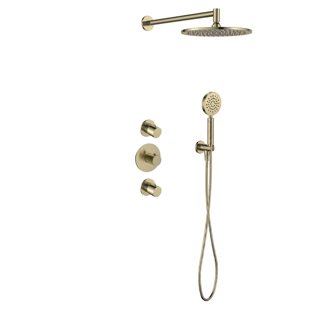 15127BB — 15127BB - Regn inbouw rdoucheset stkrn met ronde handdouche, goud
