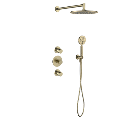 15127BB — 15127BB - Regn inbouw rdoucheset stkrn met ronde handdouche, goud