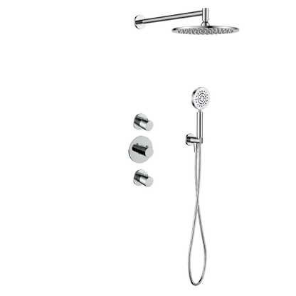 15127CR — 15127CR - Regn inbouw rdoucheset stkrn met ronde handdouche, chroom