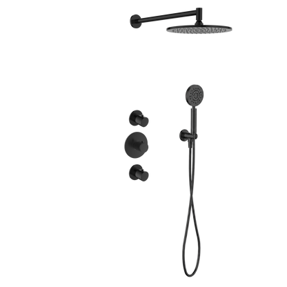 15127GM — 15127GM - Regn inbouw rdoucheset stkrn met ronde handdouche, gun metal