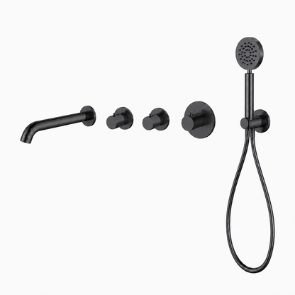 15140GM — 15140GM - Regn badset inbouw stopkranen, met ronde handdouche, gun met