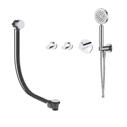 15141CR — 15141CR - Regn badset inb st-kranen met v-systeem met r hdouche, chroo