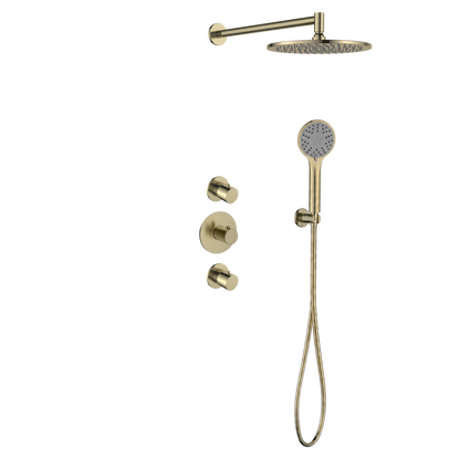 15227BB — 15227BB - Regn inbouw rdoucheset stkrn met 3-st handdouche, goud