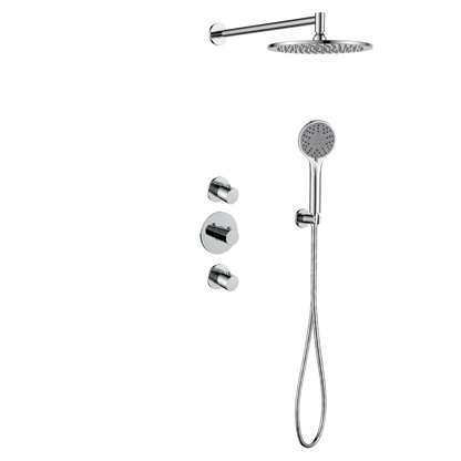 15227CR — 15227CR - Regn inbouw rdoucheset stkrn met 3-st handdouche, chroom