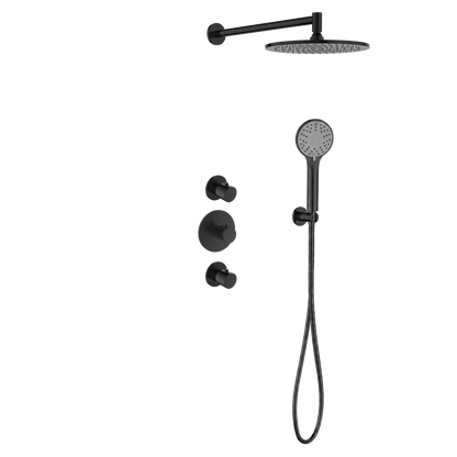 15227GM — 15227GM - Regn inbouw rdoucheset stkrn met 3-st handdouche, gun metal