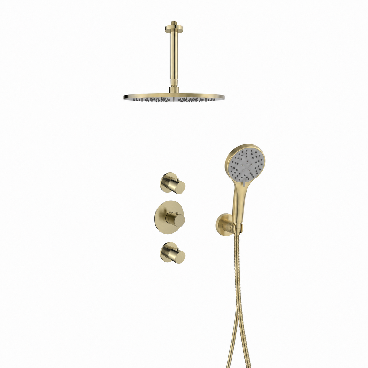 15228BB — 15228BB - Regn inb rdoucheset stkrn plafondarm 3-st hdouche, goud