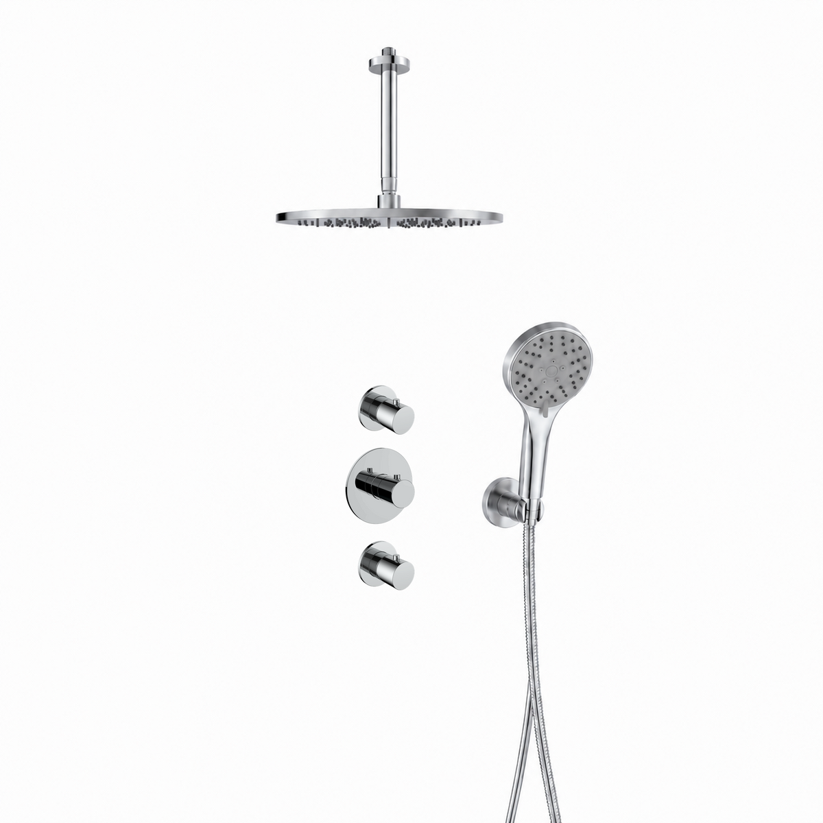 15228CR — 15228CR - Regn inb rdoucheset stkrn plafondarm 3-st hdouche, chroom
