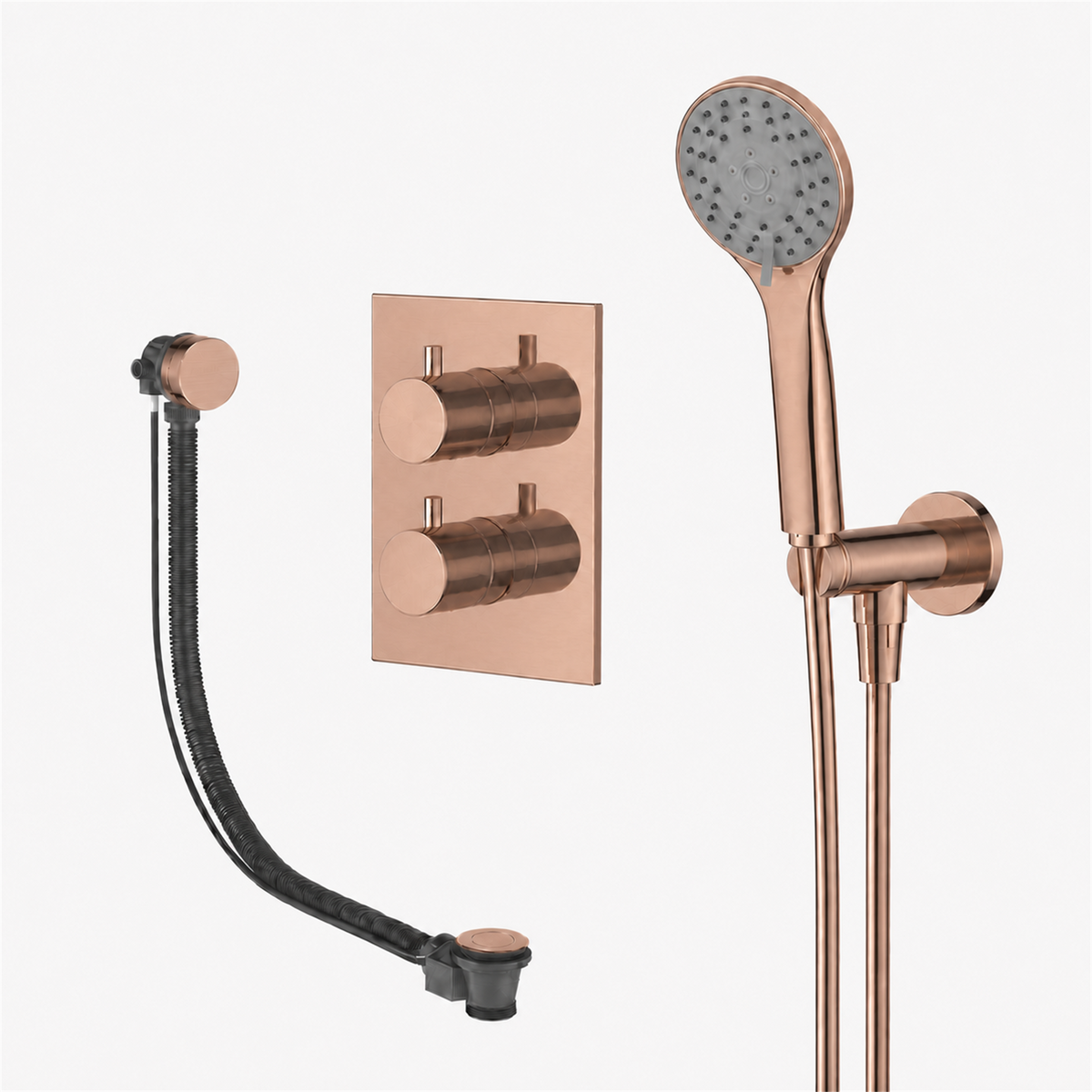 15239RG — 15239RG - Regn badset inbouw vkant, vulsysteem 3-st h-douche, koper