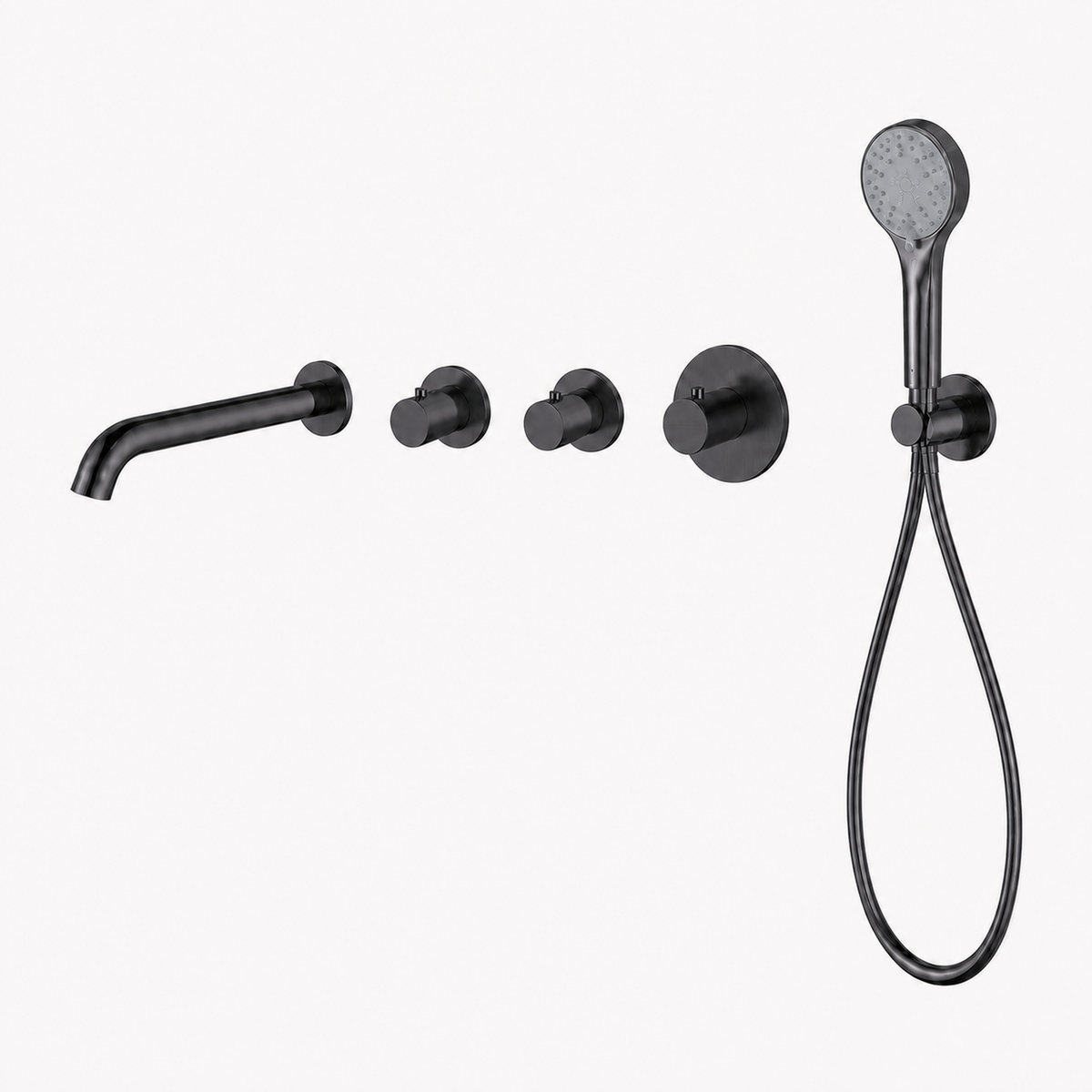 15240GM — 15240GM - Regn badset inbouw stopkranen, met 3-st handdouche, gun met