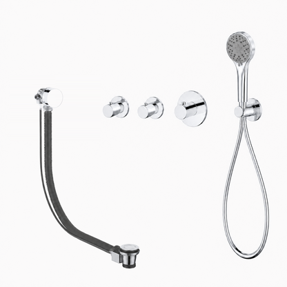 15241CR — 15241CR - Regn badset inb st-kranen, v-systeem met 3st hdouche, chroom