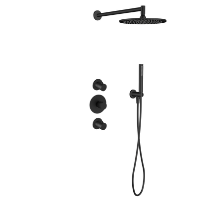 15327MB — 15327MB - Regn inbouw rdoucheset stkrn met 30cm hoofddouche, mat zwart