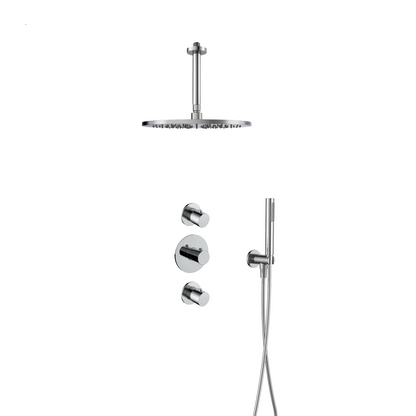 15328CR — 15328CR - Regn inbouw rdoucheset stkrn plafond met 30cm hdouche, chroo