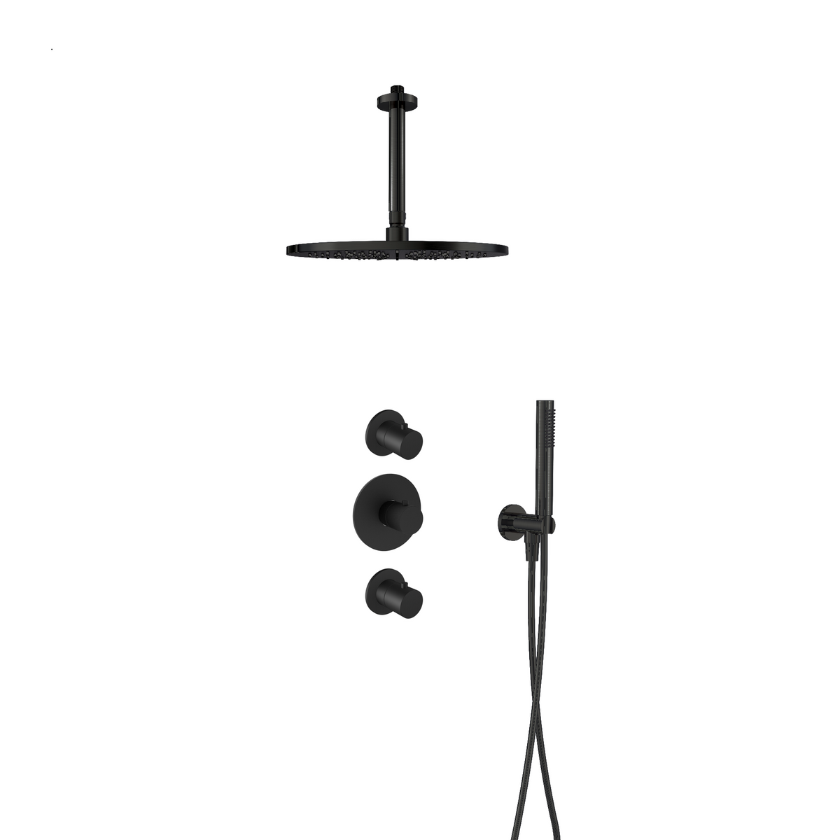 15328MB — 15328MB - Regn inbouw rdoucheset stkrn plafond met 30cm hdou, mat zwar
