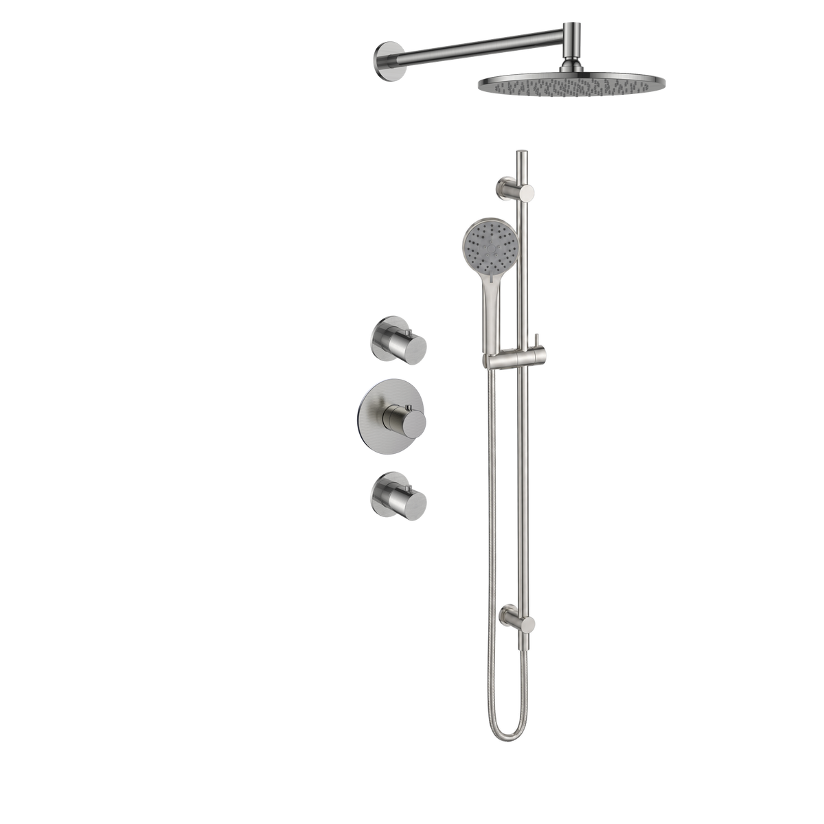 15329BN — 15329BN - Regn inb rdoucheset stkrn, glstng met 30cm hdouche, nikkel