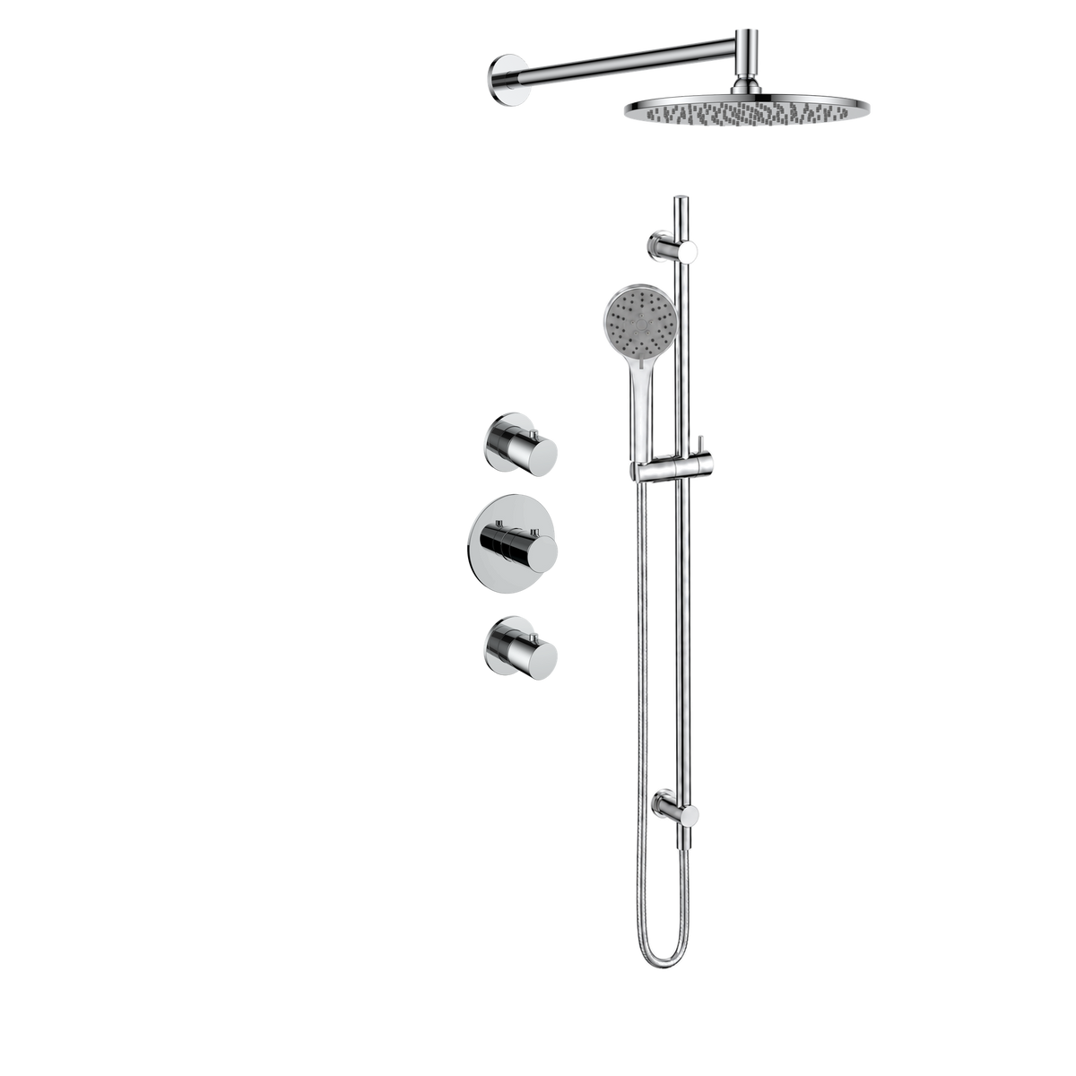 15329CR — 15329CR - Regn inb rdoucheset stkrn, glstng met 30cm hdouche, chroom