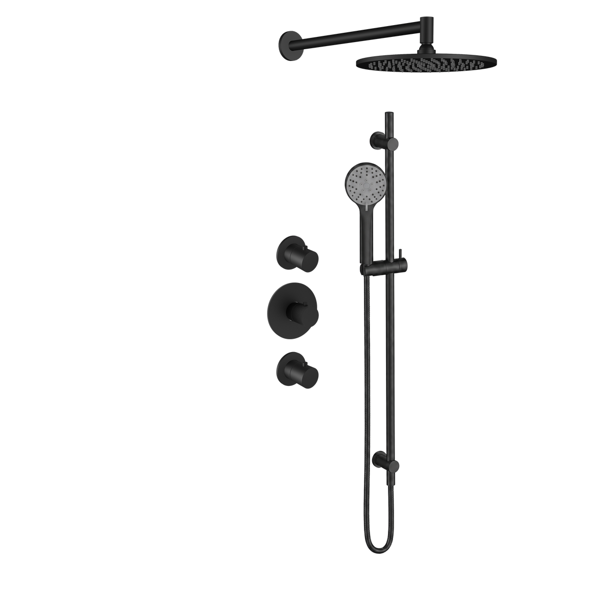 15329MB — 15329MB - Regn inb rdoucheset stkrn, glstng met 30cm hdouche, mat zwa