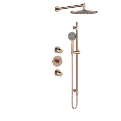 15329RG — 15329RG - Regn inb rdoucheset stkrn, glstng met 30cm hdouche, koper