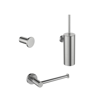 17012BN — 17012BN - Regn accessoireset toilet, geborsteld nikkel