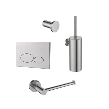 17013BN — 17013BN - Regn accessoireset toilet + bedieningsplaat, nikkel