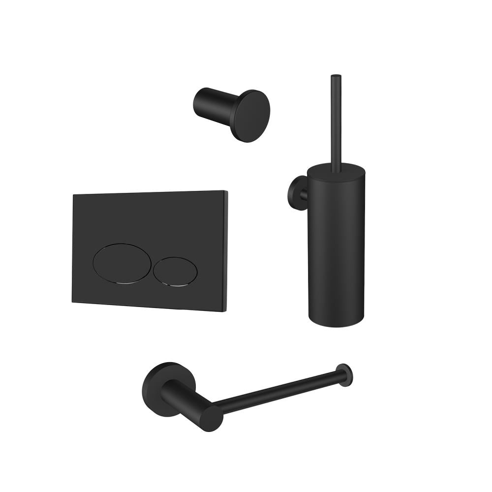 17013MB — 17013MB - Regn accessoireset toilet + bedieningsplaat, mat zwart