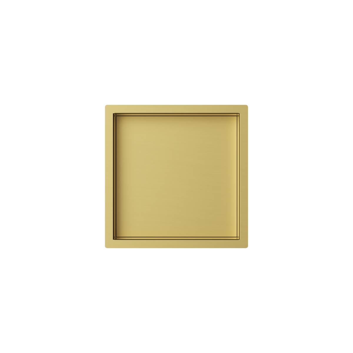 17107BB — Regn inbouwnis 30x30x7cm met LED, geborsteld goud