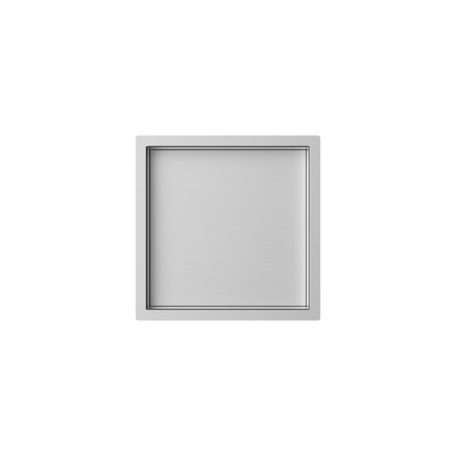 17107BN — Regn inbouwnis 30x30x7cm met LED, geborsteld nikkel