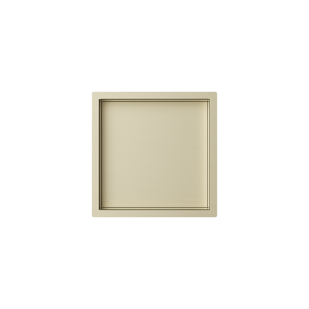 17107CH — Regn inbouwnis 30x30x7cm met LED, geborsteld champagne