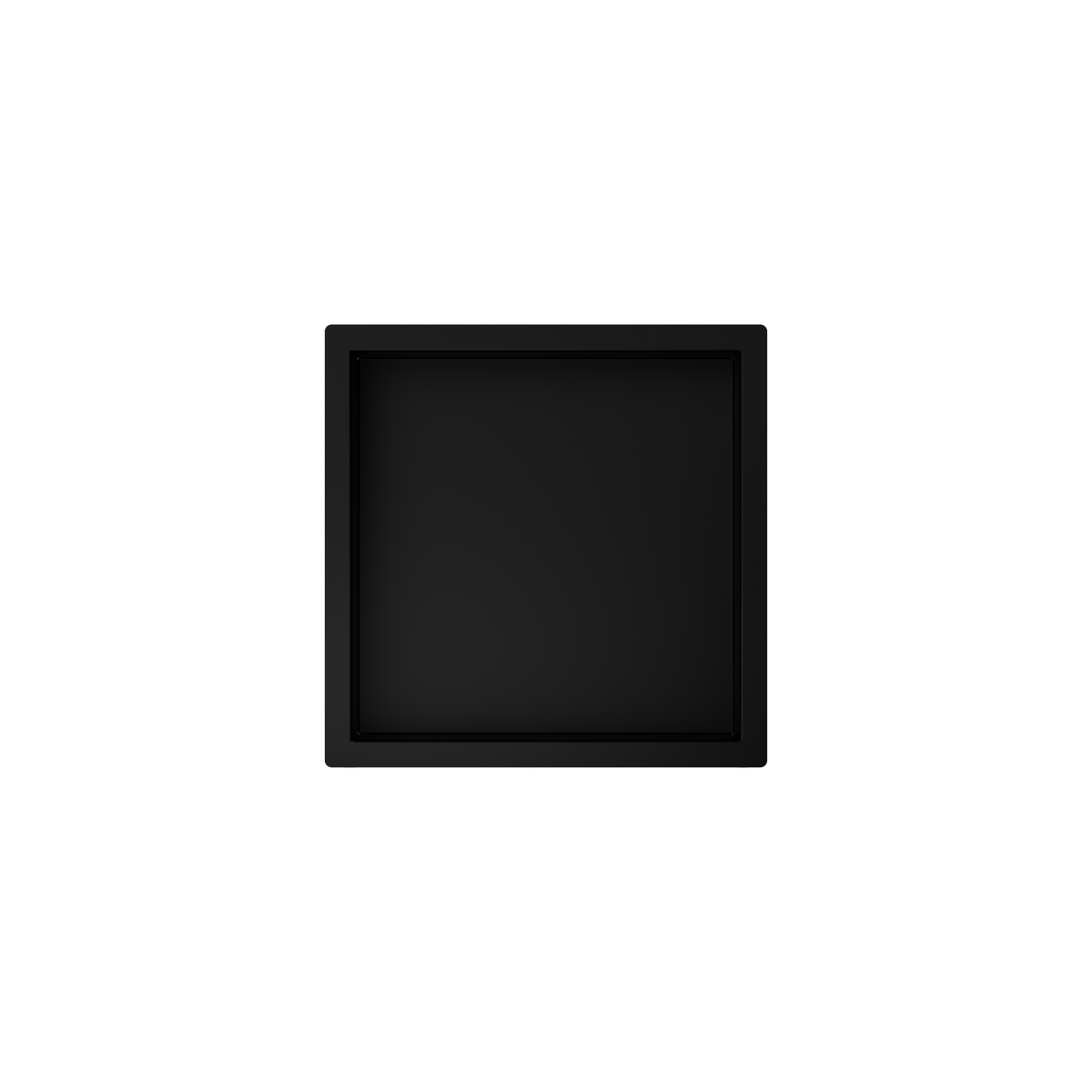 17107MB — Regn inbouwnis 30x30x7cm met LED, mat zwart
